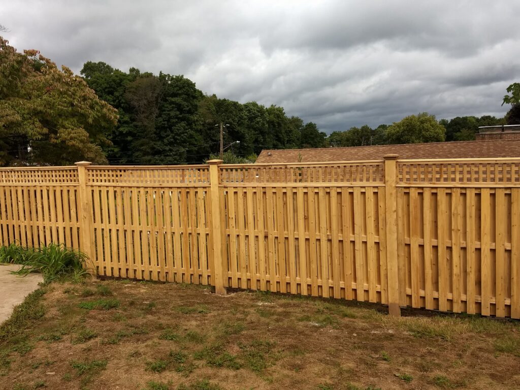 Board on Board Cedar With Lattice Top