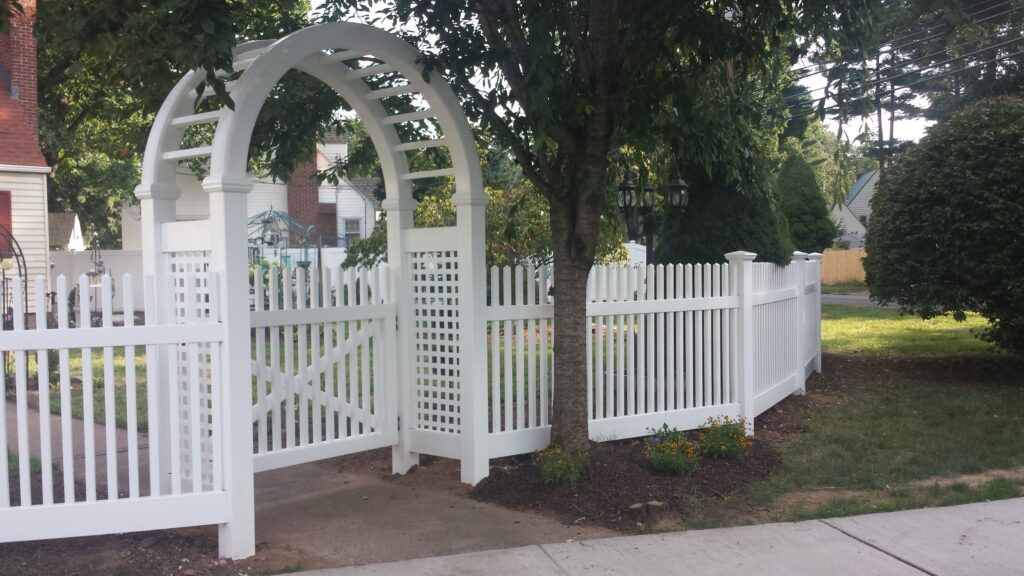 Solid White Arbor Entranceway