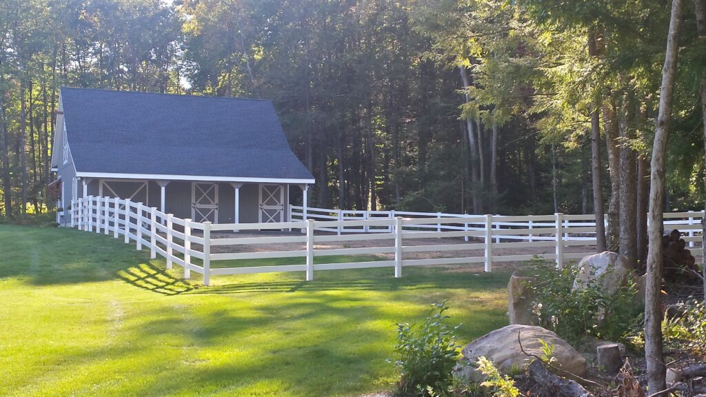 Solid White Vinyl Horse Paddock