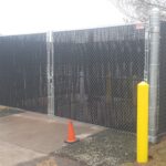 8_ H Galvanized Chain Link Dumpster Enclosure