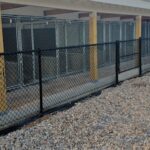 Black Vinyl Coated Chain Link Kennel Fence 1