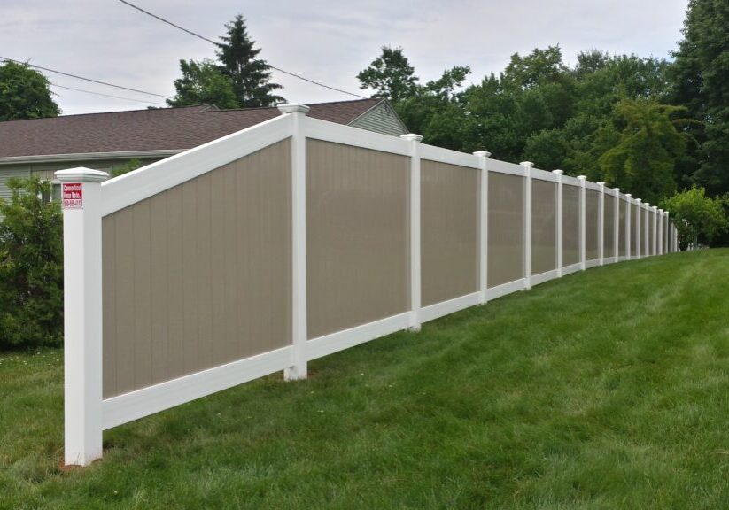 6_ H Two-Tone Solid Privacy Vinyl Fence